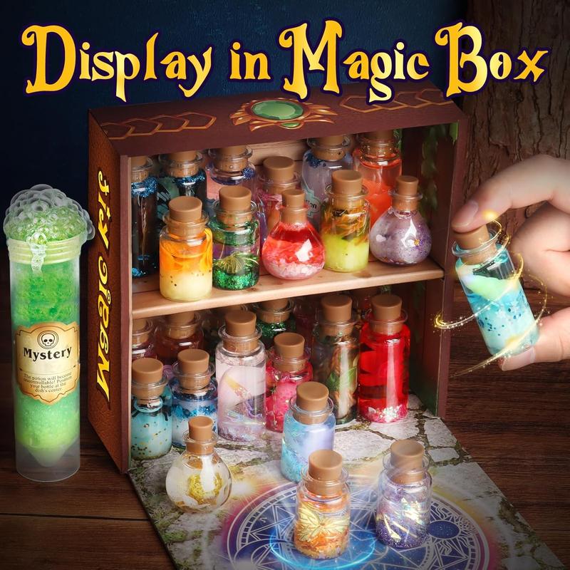 wookidel Fairy Magic Kit for Kids with 22PCS Potion Bottles, Potions Making Craft Kit - Gift for Halloween, Christmas, Birthday, Creative Art Craft Toys for Girls Boys 6 7 8 9 10 12 Year Old