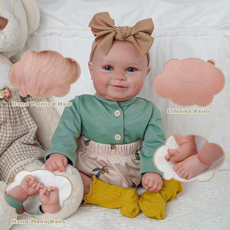 BABESIDE Reborn Baby Dolls, 20 Inch Cute Soft  Realistic-Newborn Baby Dolls Poseable Real Life Lifelike Baby Dolls w Doll Accessories for 3+ Year Old Girls