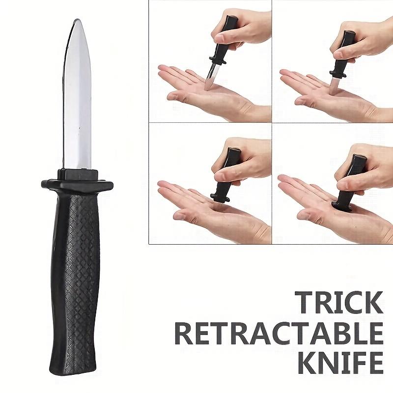 Props Toys, Joke Magic Plastic Retractable Knife, Joke Prank Props Knife, Scary Trick Fake Dagger