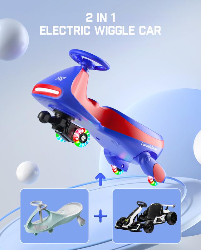 FanttikRide N7 Electric Wiggle Car with Pedal, Ride on Toy