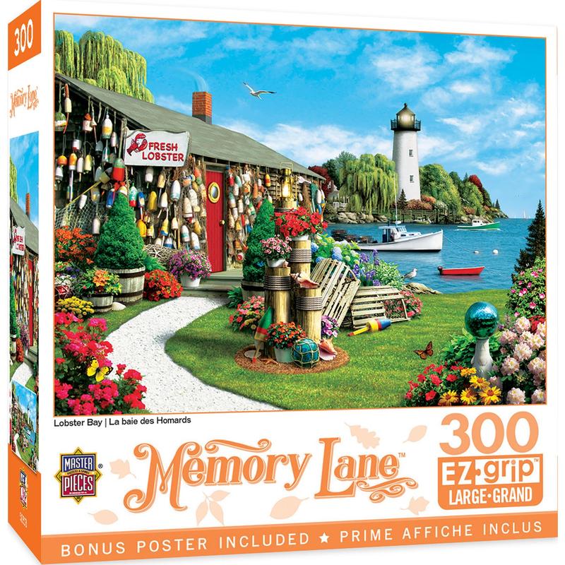 MasterPieces - Memory Lane - Lobster Bay 300 Piece EZ Grip Jigsaw Puzzle