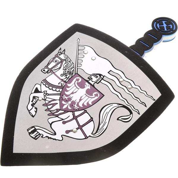 Word And Shield Play Set,Children's Foam Toy White Eagle and Golden Lion Shield SetUnique Sword and Shield Design,Foam Weapons,Pretend Play Weapons