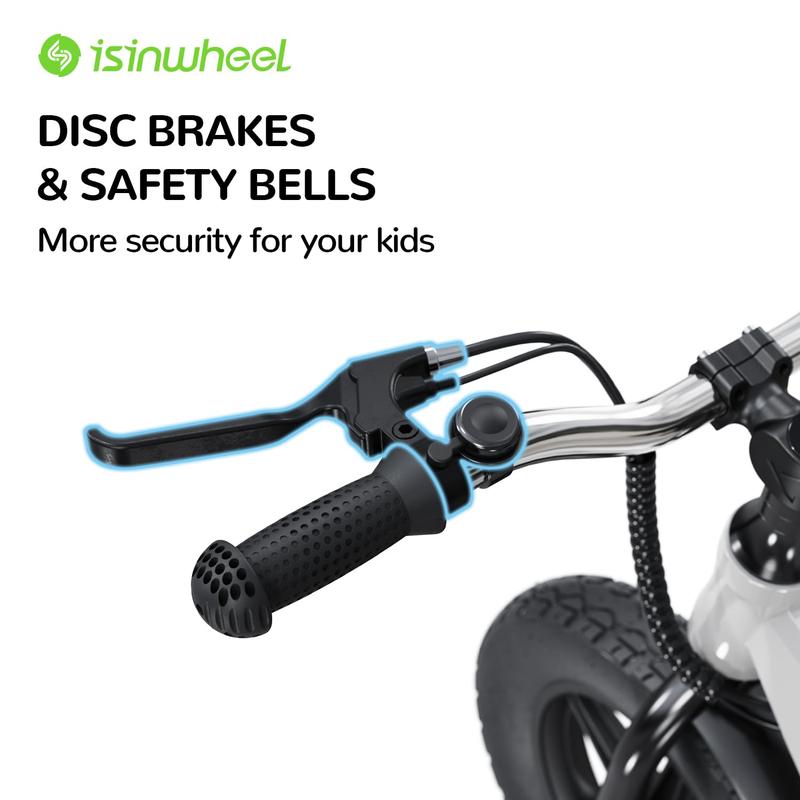 Isinwheel SK12 Electric Balance Bike for Kids Ages 3-5, 150W Motor with Swappable Battery, Adjustable Seat and 12-inch Inflatable Tire, Electric Motorcycle for Boys & Girls