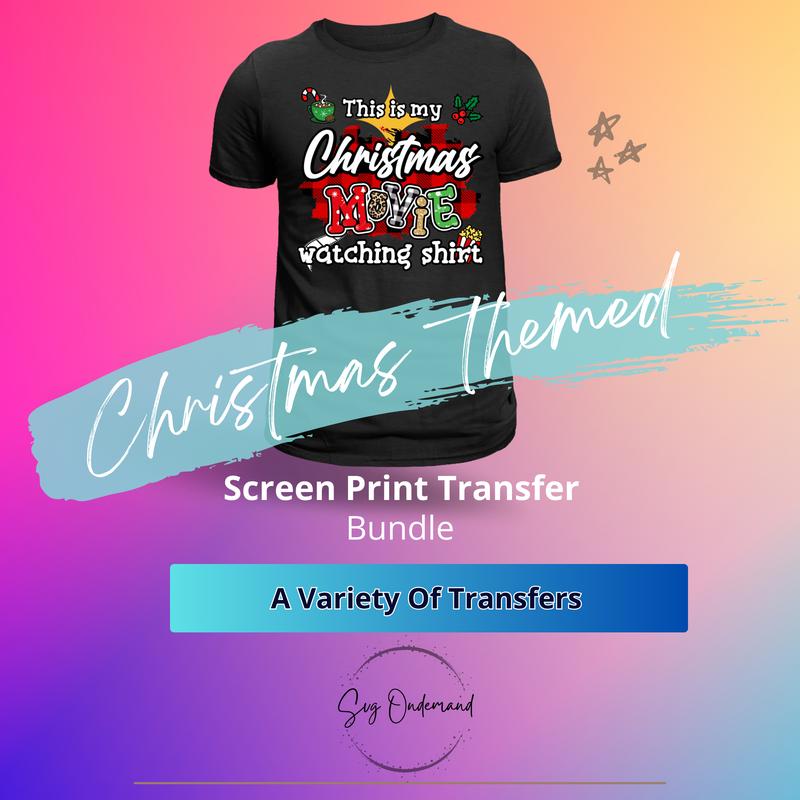 Christmas Screen Print Transfer Bundle