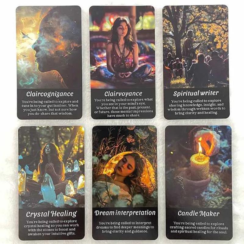 Spiritual Gifts Oracle Cards: A-56 Oracle Card Deck with keywords, divination tool for oracle reading, psychic reading, fortune, spiritual