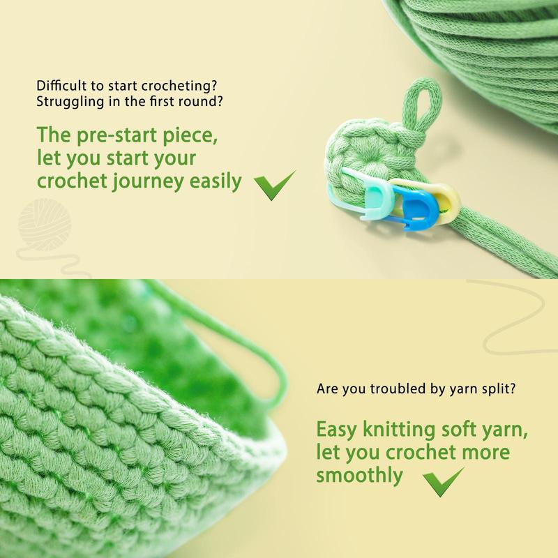 Cute Turtle Design Crochet Kit, 1 Set DIY Knitting Supplies, Including Crochet Hooks, Yarns, Scissors, Tape, Instructions, Creative Birthday and Holiday Gift Options