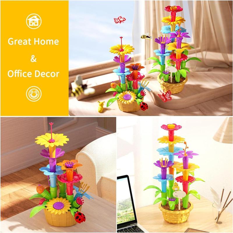 Flower Garden Building Toys Educational Garden Play Set Flower Stacking Toys,Christmas Gifts