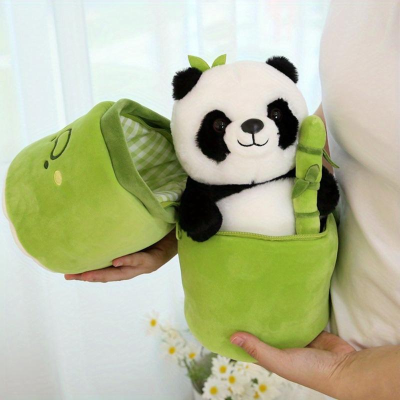 Cute Panda Plush Toy with Bamboo Tube - Soft, High Quality, Cute Shape, Super Soft, Perfect Gift for All Ages, Christmas New Year Gift