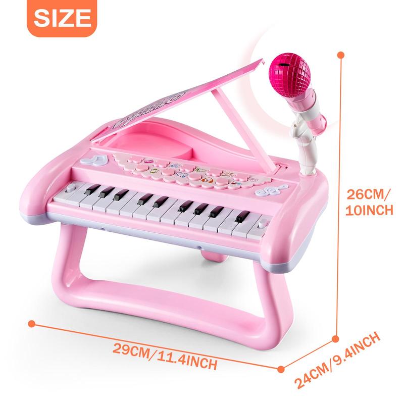 22 Key Musical Keyboard Toy with Microphone, 1 Count Piano Toy for Gift, Early Education Musical Instrument Toy, Christmas Gift