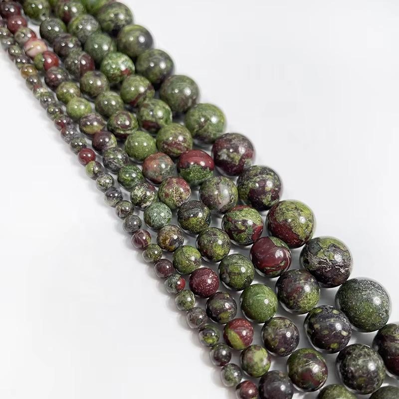 Natural Dragon Blood Jasper  Gemstone Smooth Round Loose Beads For DIY Jewelry Making Desig Handmade Crafts Bracelet, Necklace, Earrings AAA Quality 15.5 Inches Long, Semi Precious Stone, Spacer beads