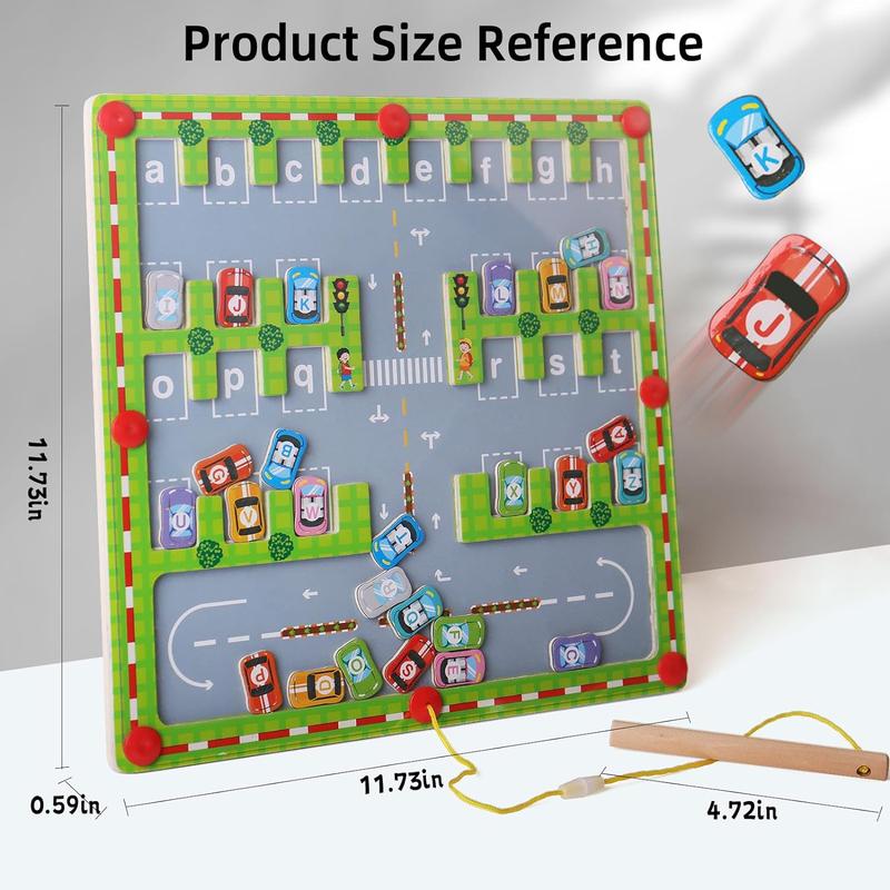 Magnetic Alphabet Maze Board Learning Toys, Montessori Toys for 3 4 5 Years Old Boys and Girls, Sensory Toys Fine Motor Skills Educational Toys for Kids Preschool Learning Activities