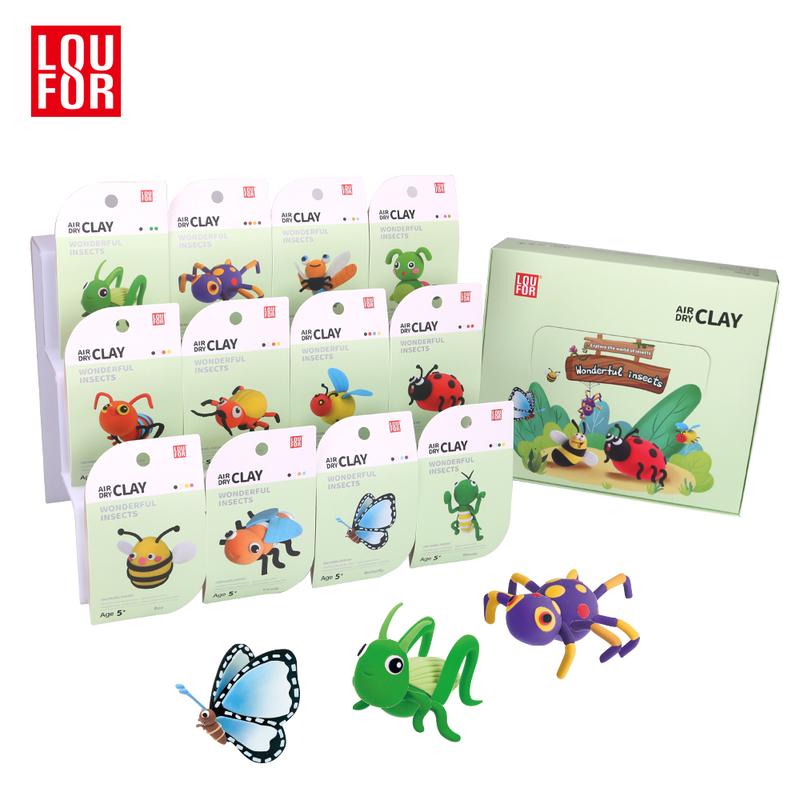 DIY Air Clay Craft Kit - 12 Boxes Models Included, Soft and Ultra Light, Safe and Non-Toxic, Tools and Tutorials, Easy to Use