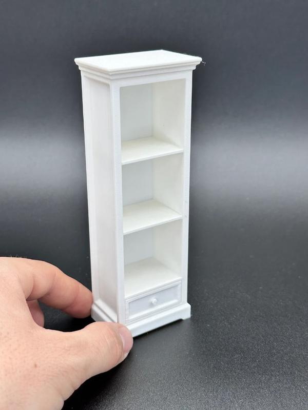 1 12 Scale Single Drawer 3 Shelf Mini Bookcase   Mini Books   Bookshelf   Miniatures