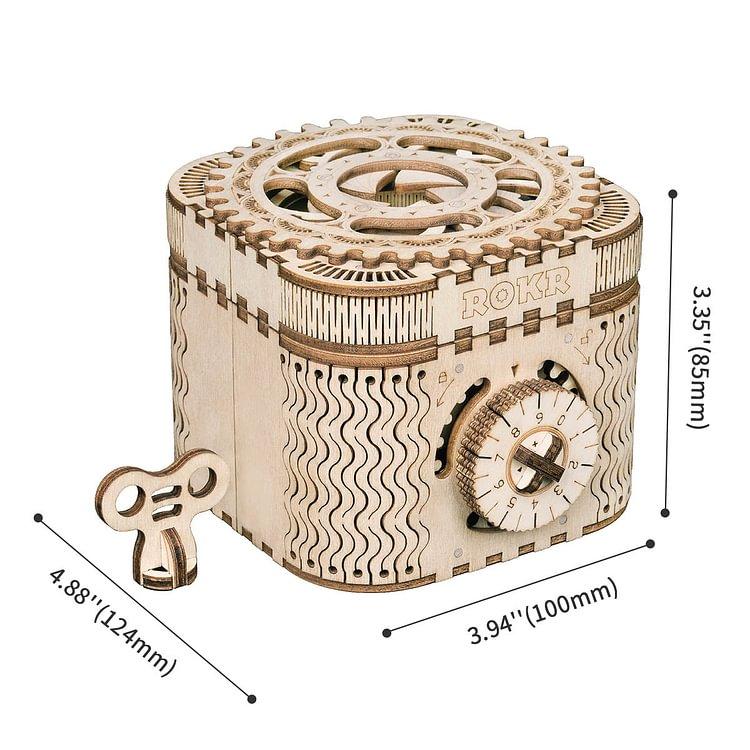 ROKR 3D Wooden Puzzle Mechanical Treasure Box Model DIY Brain Teaser Projects for Adult Kid Age 14+