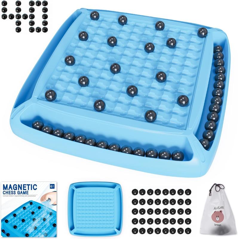 Magnetic Chess Game Set,Magnet BoardGames with 30-40 MagneticStones,Strategy Game,Family Party Gamefor Kids and Adults tiktok shop