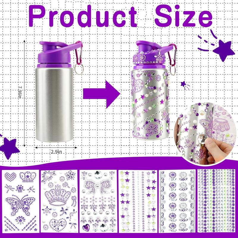 CHRISTMAS Gift for Girls, Decorate Your Own Water Bottle for Girls, DIY Arts and Crafts Kits for Kids, 10 Year Old Girl Birthday Gifts, Crafts for Girls 8-12, 4 Year...