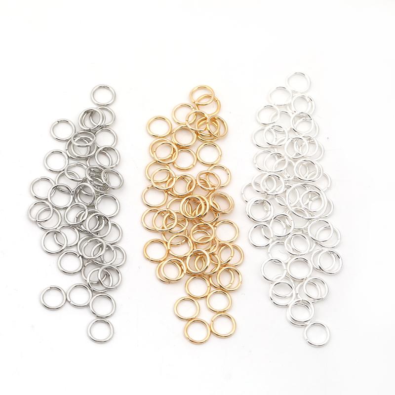 Diy key ring accessories material aperture double circle open ring