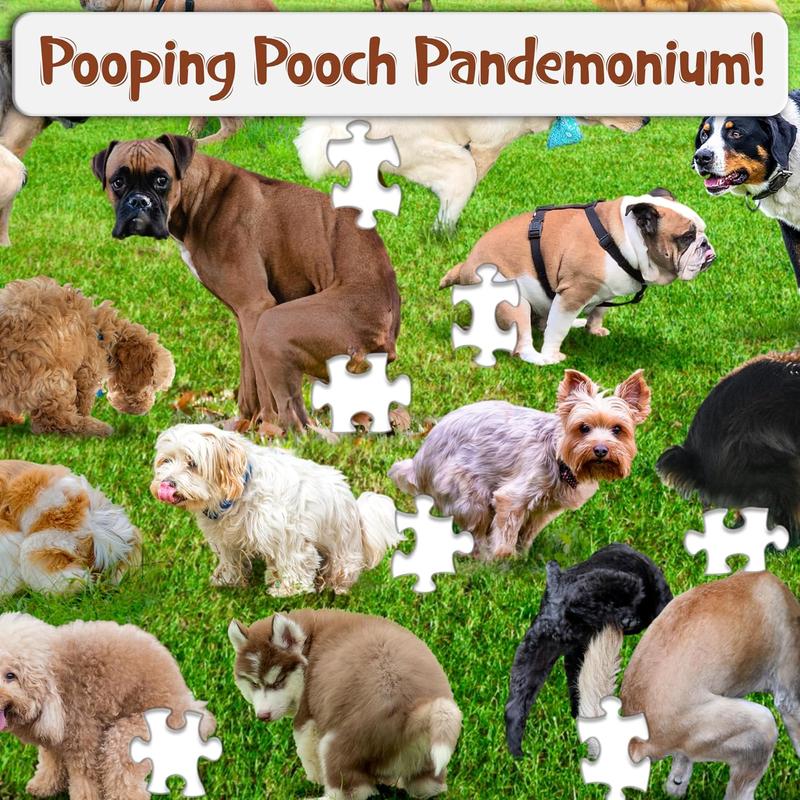 Funwares Original 101 Pooping Puppies Puzzle - Hilarious Jigsaw Puzzle - Perfect White Elephant Gag Gift - Funny Dog Pooping Puzzle for Adults and Kids! 1000 Piece Puzzle!