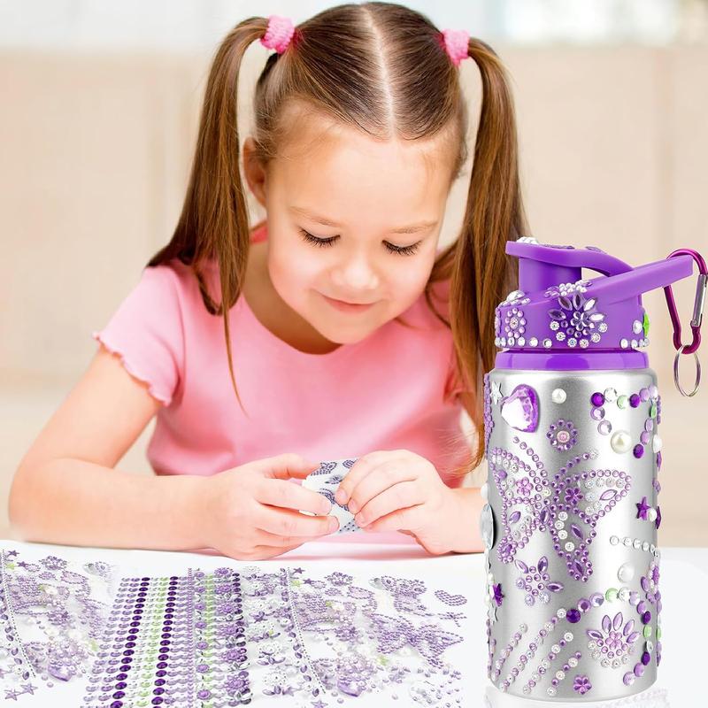 CHRISTMAS Gift for Girls, Decorate Your Own Water Bottle for Girls, DIY Arts and Crafts Kits for Kids, 10 Year Old Girl Birthday Gifts, Crafts for Girls 8-12, 4 Year...