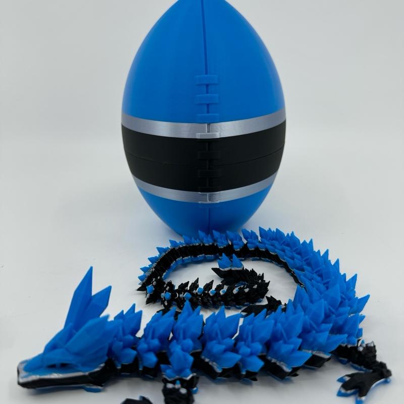 Football Egg and Dragon Combo 3D Printed Football Team Inspired animal statue creative animal