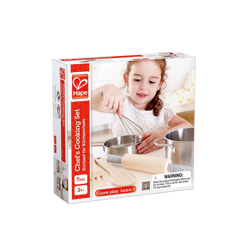 Hape Chef's Choice Cooking Kit for Kids 3Y and Above - Includes Seven Non-Toxic Pieces