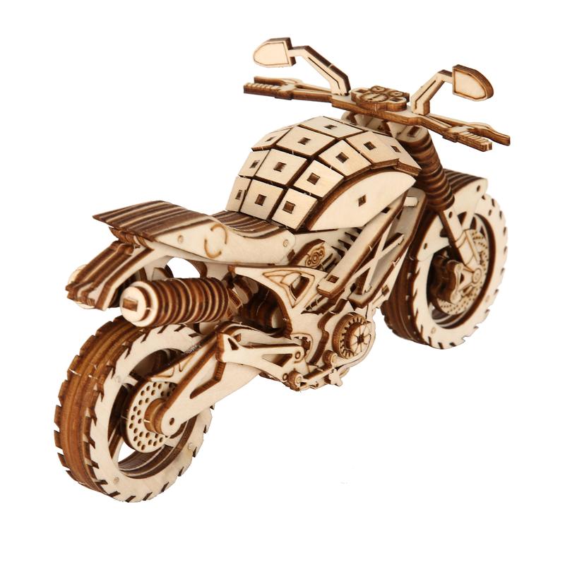 3D Motorcycle for Adults - Motorcycle Building Kit Adult - Wooden Model for Adults to Build - Build Your Own Motorcycle Kit - 3D Wooden Puzzle Model Motorcycle Kit to Build