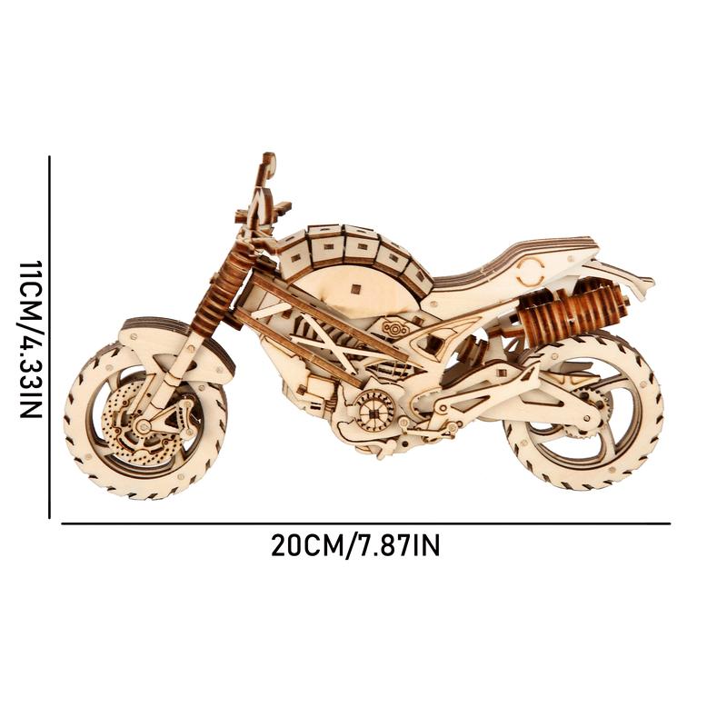 3D Motorcycle for Adults - Motorcycle Building Kit Adult - Wooden Model for Adults to Build - Build Your Own Motorcycle Kit - 3D Wooden Puzzle Model Motorcycle Kit to Build