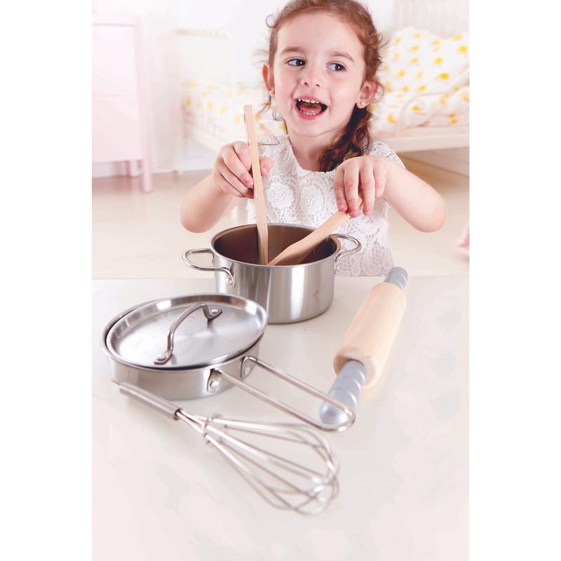 Hape Chef's Choice Cooking Kit for Kids 3Y and Above - Includes Seven Non-Toxic Pieces