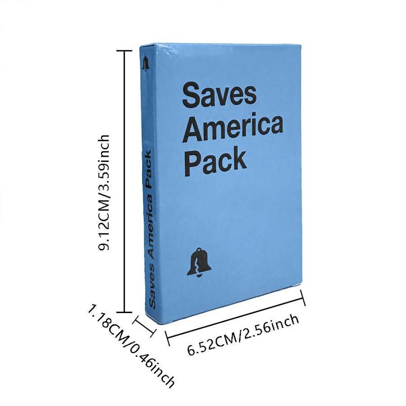 Save America Pack Card Game, 1 Count Cards Against Humanity Mini Expansion Card Game, Party Activities Supplies Game Card for Adult