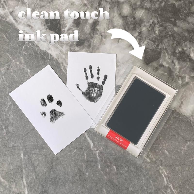 Pet Paw Print Kit with Frame, No-Mess Clean-Touch Ink Pad with Imprint Cards, DIY Inkless Paw and Nose Print Impression Set, Pet Owner Keepsake,Chrismas gift