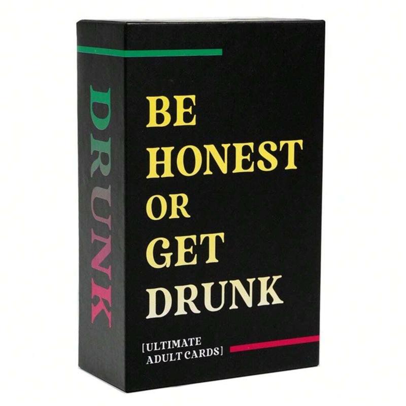 Be-Honest Or Get Drunk Game Card, Adult Drinking Game Card, Fun Naughty Challenges and Dares Card for Game Nights Parties Weekends Away