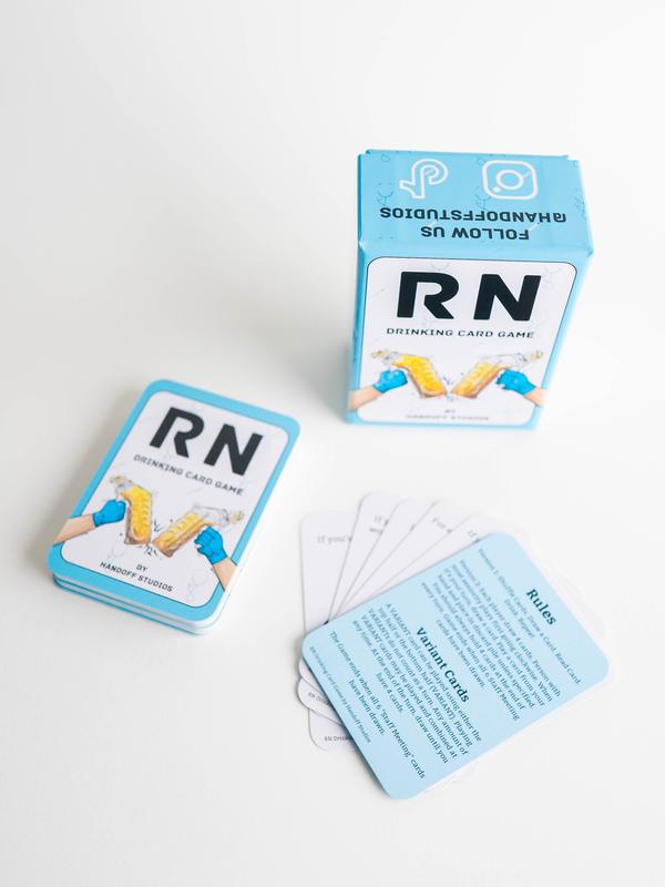 RN Drinking Card Game Original Deck of 100 Cards - The Ultimate Nursing-Themed Drinking Game for Nurses BASE PACK