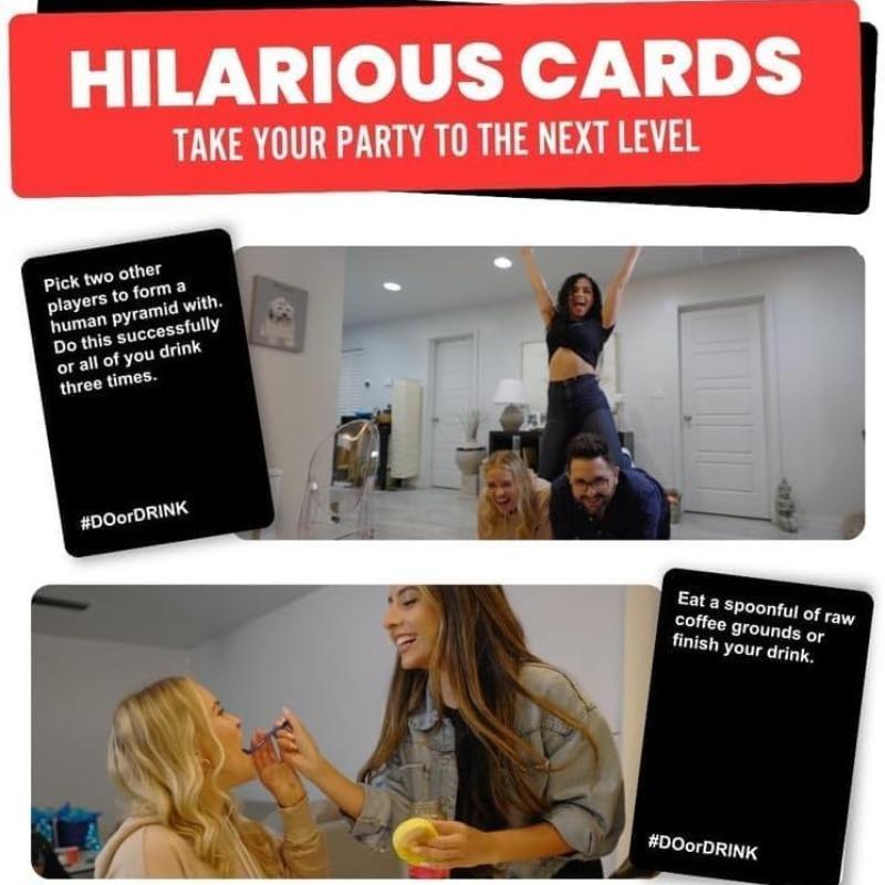 Do Or Drink Drinking Card Game, 1 Box Fun Adult Games for Game Night & Parties, Party Games Card for Wedding Festival Birthday Graduation