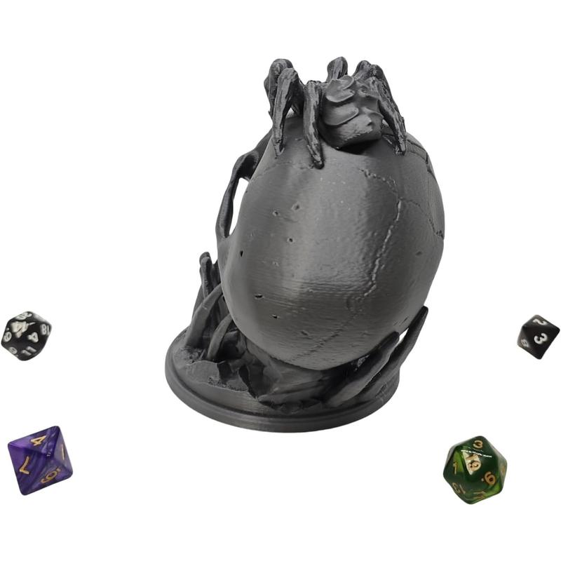 Skull Dice Tower DND Dice Tray for Rolling, Dice Tower Dungeons and Dragons Dice Jail D&D Accessories (7PCS D20 Dice Set Included) (Skull Sliver)