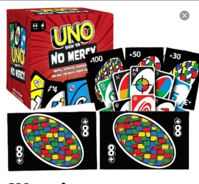 UNO NO MERCY PLUS: UNO NO MERCY PLUS for Family and Friends, Ideal for Parties and Travel, Infinite Destruction Power, Extreme Rules for Next- level Fun, UNO CARD GAME TOP BOARD GAME