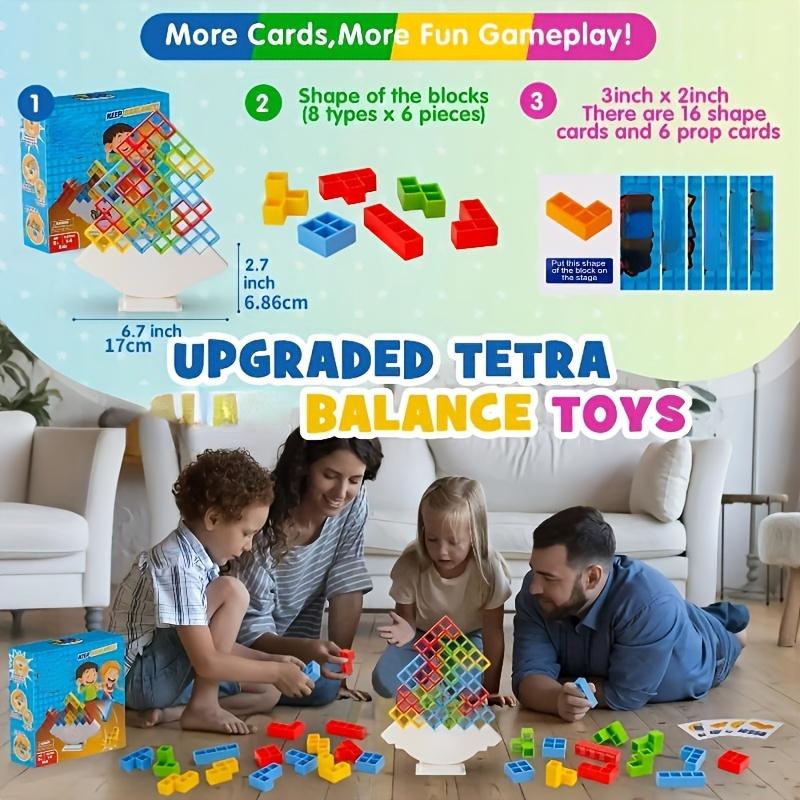 16 32 48pcs Fun Balance Stacking Building Blocks Board Game For Kids Adults Friends Team Dorm Family Night And Partie Christmas, Halloween Gift