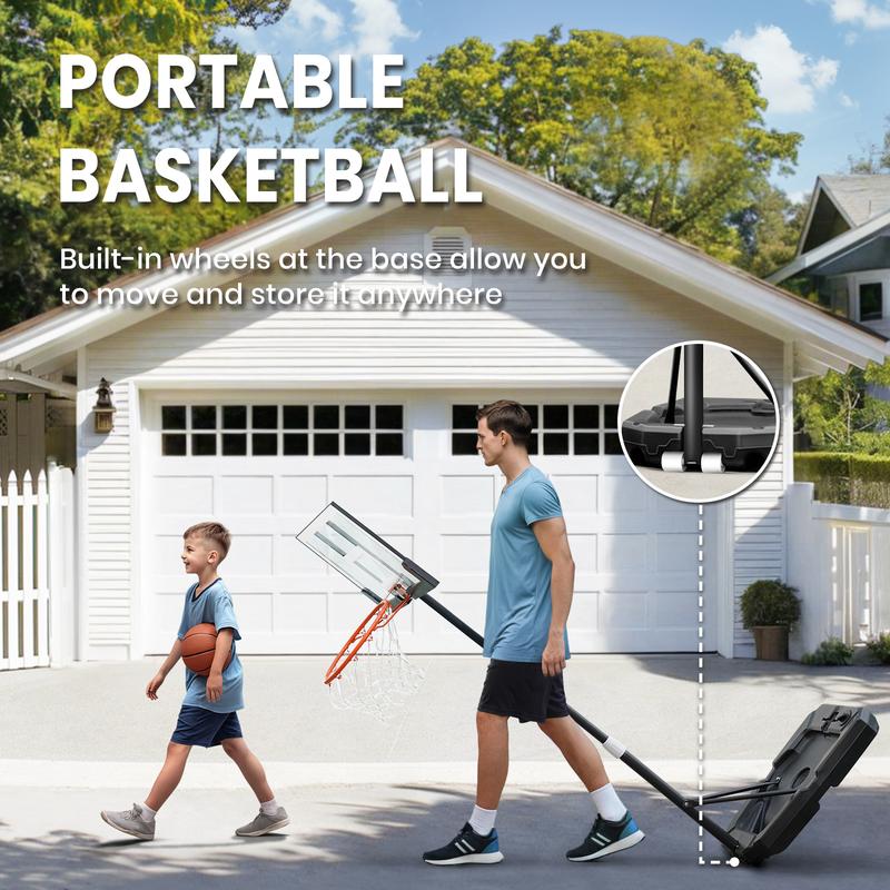 Seray Kids Basketball Hoop, 3.2 to 7.2FT Adjustable Height, Swimming Pool Basketball Hoop Outdoor 28in Backboard for Kids Adults Indoor Outdoor