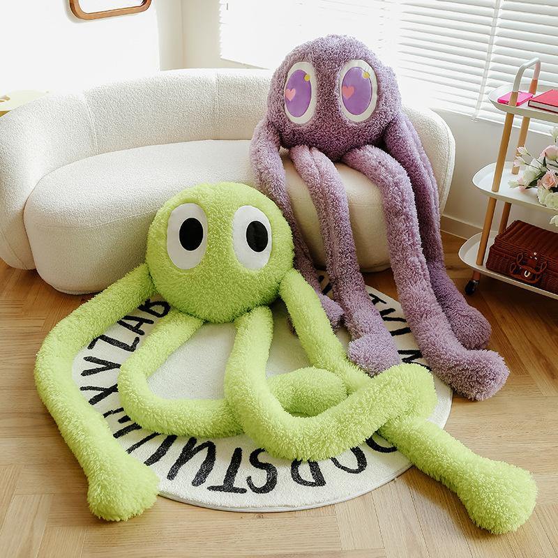 cute long-legged octopus doll pillow, stuffed animal comfort doll, plush toy cartoon decoration, birthday gift & holiday gift