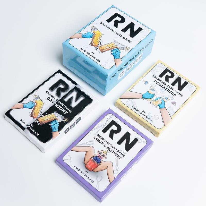 RN Drinking Card Game Original Deck of 100 Cards - The Ultimate Nursing-Themed Drinking Game for Nurses BASE PACK