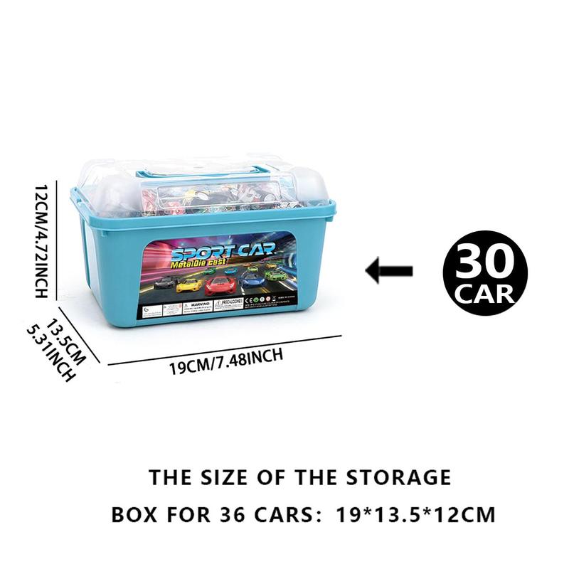 Random Car Toy with Storage Box, 30pcs box Pull Back Car Toy, Classic Car Model Toy, Mini Toys Race Cars, Birthday Gifts, Christmas Gift