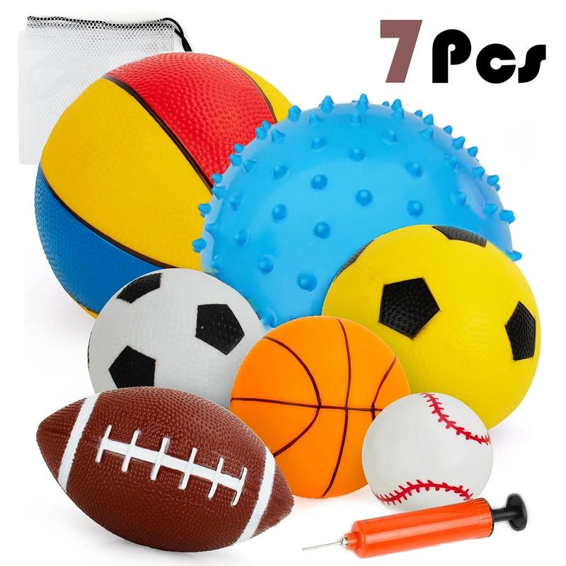 7 Pcs Balls for Kids, Sports Toys, Outdoor Toys for Children, Sports Balls Indoor Outdoor Balls Toys Gifts for Boys Girls