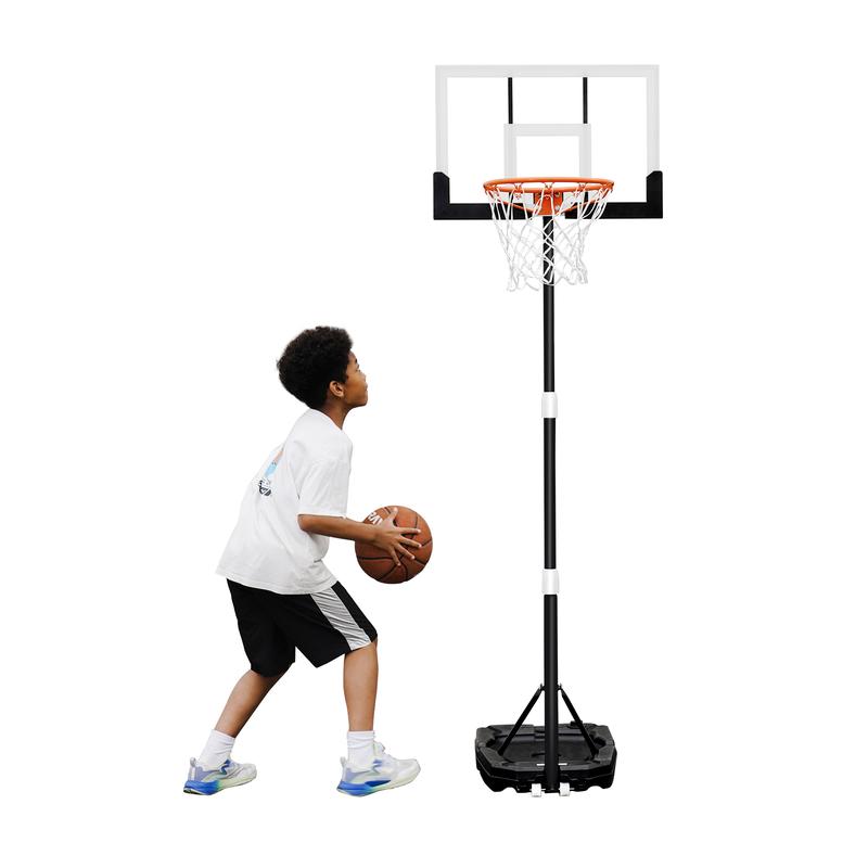 Seray Kids Basketball Hoop, 3.2 to 7.2FT Adjustable Height, Swimming Pool Basketball Hoop Outdoor 28in Backboard for Kids Adults Indoor Outdoor