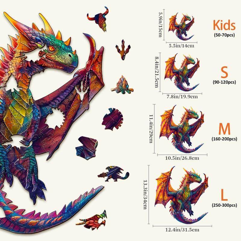 Dragon Wooden Jigsaw Puzzle - Classic & Novelty Toy