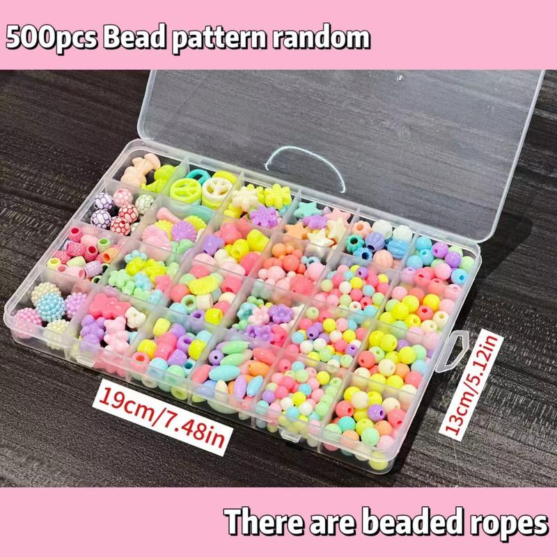 Random Color Bead Bracelet Making Kit, 500 760pcs Jewelry Making Supplies, DIY Jewelry Making Kit for Necklace, Bracelet, Earrings, Pendant, Fun Creative Gift