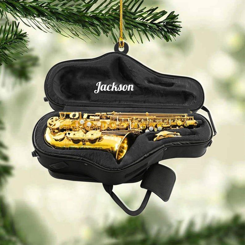 (*Add Custom in seller message) Personalized Saxophone Ornament, Saxophone Player, Saxophone Gifts