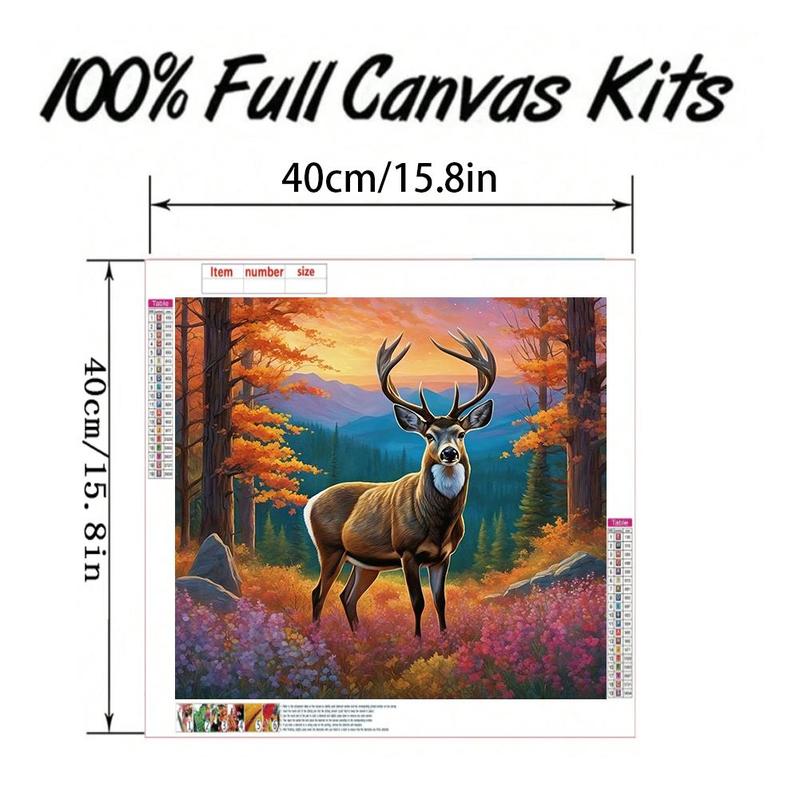 Deer Pattern DIY Diamond Arts Colorful Painting Kit without Frame, DIY 5D Diamond Arts Colorful Painting Kit, Wall Art Decor for Home Living Room