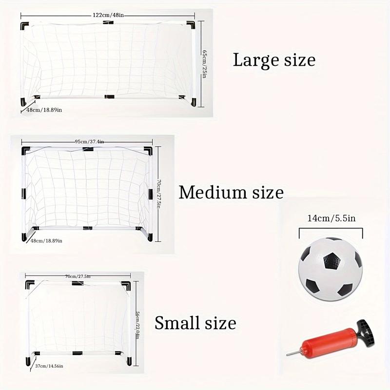 Teenagers Football Goals Suit, Including Football and Air Pump | Portable Soccer Goals, with Ball Net and 6-Inch Football and Air Pump | Children's Activities, Practice Size Equipment | Travel and Backyard Play Toys, Suitable for Children