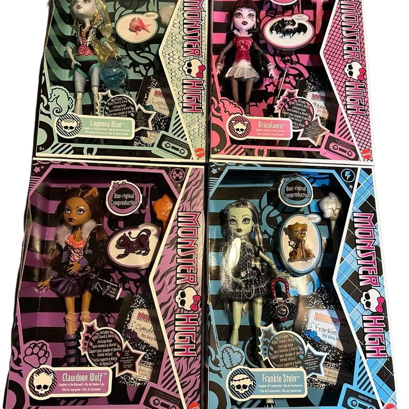 Monster High Frankie Draculaura Clawdeena Lagoona Full Set 2024 Reproduction Doll