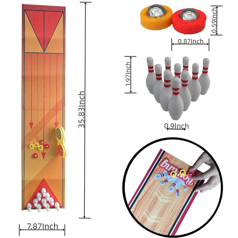 Bowling Game, Indoor Table Top Curling Games, Family Board Games, Indoor Recreation Develop Brain Sport Toy Table top Bowling Game for 3+ Kids