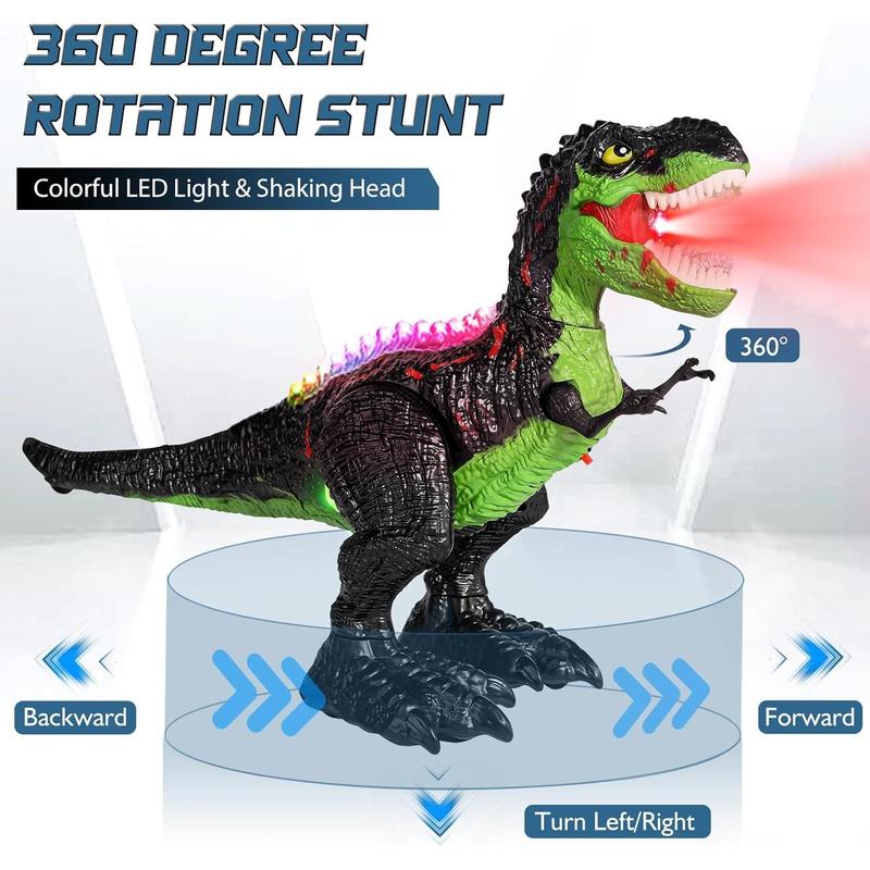 Remote Control Dinosaur for Kids, Large T-Rex Dinosaur Toys for Boys 3 4 5 6 7 8 Year Old, Realistic Walking Dinosaur Toy with Light, Roar & Spray, Birthday Gift for Boys Girls 3+